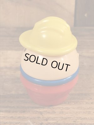 赤ボトムの作業員のリトルタイクスのトドルトッツのヴィンテージトイ