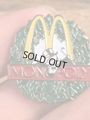 90年代頃のマクドナルドのモノポリーのヴィンテージピンズ