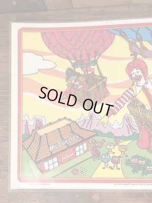 80年代頃のマクドナルドのビニール製のビンテージランチョンマット