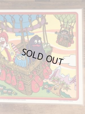 80年代頃のマクドナルドのビニール製のヴィンテージプレースマット