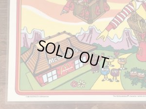 80年代頃のマクドナルドのビニール製のビンテージランチョンマット