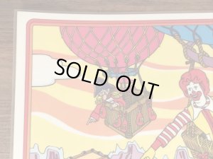 80年代頃のマクドナルドのビニール製のビンテージランチョンマット