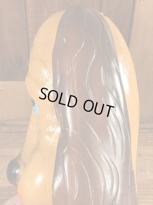 70年代頃のサッドアイの犬のビンテージコインバンク