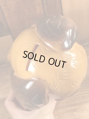 70年代頃のサッドアイの犬のビンテージコインバンク