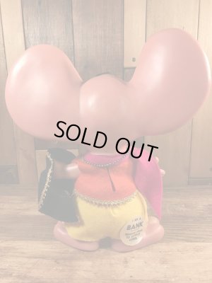 70年代頃のROYALTY Industries社製のロイデスマウスのヴィンテージ貯金箱