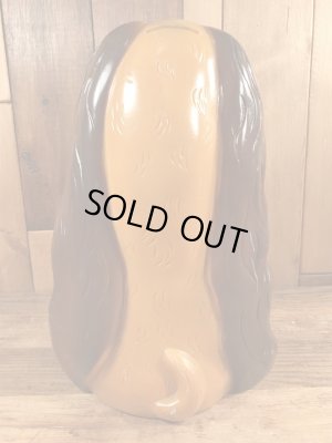 70年代頃のビッグアイズの犬のヴィンテージ貯金箱