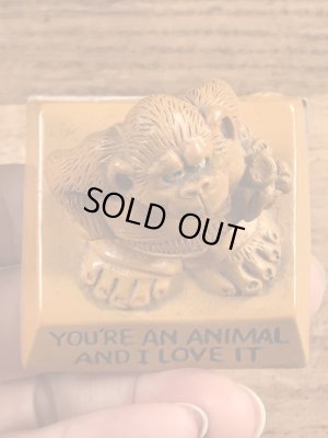 70年代頃の動物のビンテージメッセージドール