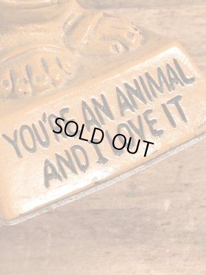 70年代頃の動物のビンテージメッセージドール