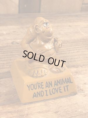 70年代頃の動物のビンテージメッセージドール