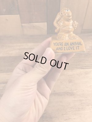 70年代頃のWallace Berrie社製の動物のヴィンテージメッセージドール