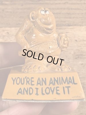 70年代頃の動物のビンテージメッセージドール