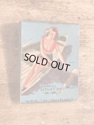 40〜50年代頃のピンナップガールのビンテージマッチブック