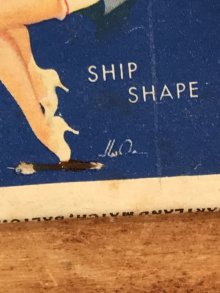 他の写真1: Advertising Pin Up Girl “Ship Shape” Matchbook　ピンナップガール　ビンテージ　マッチブック　40〜50年代