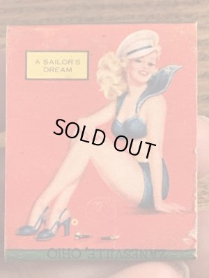 40〜50年代頃のピンナップガールのビンテージマッチブック