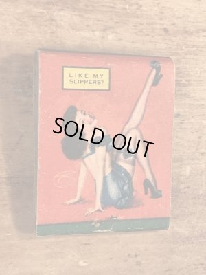 40〜50年代頃のピンナップガールのビンテージマッチブック