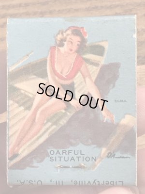 40〜50年代頃のピンナップガールのビンテージマッチブック