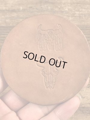 70年代〜頃のバッファロースカルが描かれたビンテージコースター