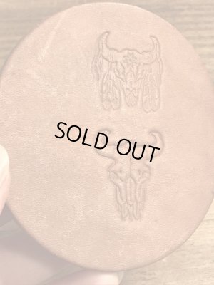 70’s〜頃のレザーのヴィンテージコースター