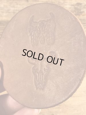 70年代〜頃のバッファロースカルが描かれたビンテージコースター