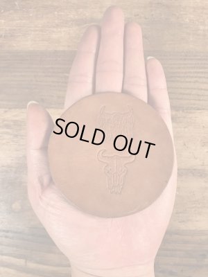 70年代〜頃のバッファロースカルが描かれたビンテージコースター