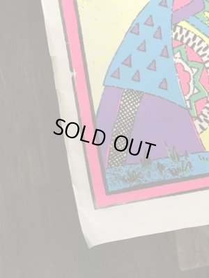 60〜70’sのアリスインワンダーランドのパロディのヴィンテージのベルベットポスター