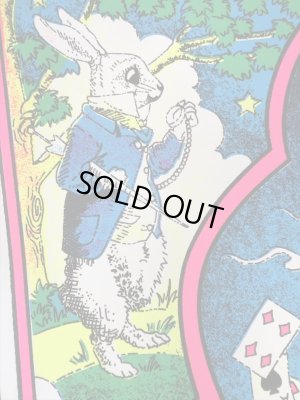 60〜70’sのアリスインワンダーランドのパロディのヴィンテージのベルベットポスター