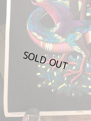 ー70年代頃のエッシャーのドラゴンのヴィンテージのポスター