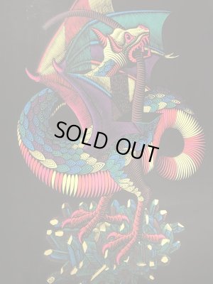 ー70年代頃のエッシャーのドラゴンのヴィンテージのポスター