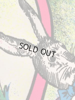 60〜70年代頃のアリスインワンダーランドのパロディのビンテージブラックライトポスター