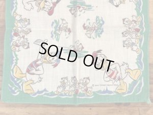 50’sのディズニーのドナルドダックのヴィンテージの子供用ハンカチ