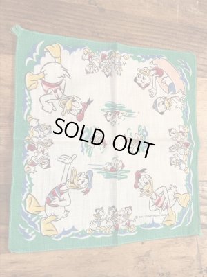 50年代頃のディズニーのドナルドダックのビンテージのキッズハンカチ