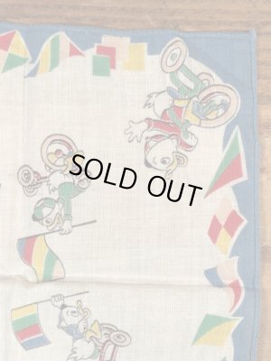 50’sのドナルドダックのヴィンテージの子供用ハンカチ