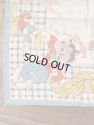 50年代頃のマイティマウスのビンテージのキッズハンカチ
