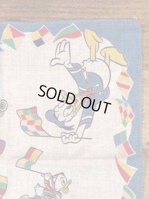 50’sのドナルドダックのヴィンテージの子供用ハンカチ