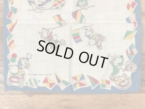 50’sのドナルドダックのヴィンテージの子供用ハンカチ