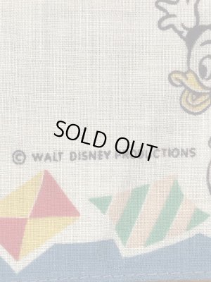 50’sのドナルドダックのヴィンテージの子供用ハンカチ