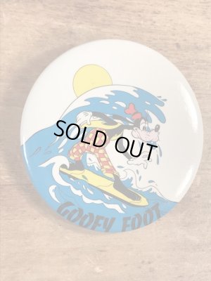 80年代頃のディズニーのグーフィーのビンテージ缶バッジ