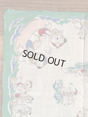 50年代頃のディズニーのドナルドダックのビンテージのキッズハンカチ