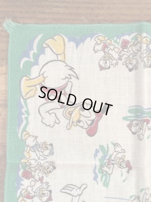 50年代頃のディズニーのドナルドダックのビンテージのキッズハンカチ