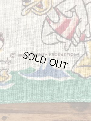 50’sのディズニーのドナルドダックのヴィンテージの子供用ハンカチ