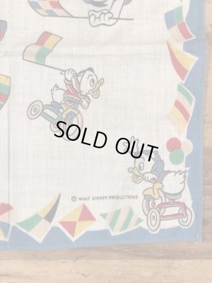 50’sのドナルドダックのヴィンテージの子供用ハンカチ