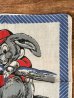 50’sのウサギとヒヨコが描かれたヴィンテージの子供用ハンカチ