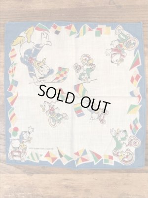 50’sのドナルドダックのヴィンテージの子供用ハンカチ