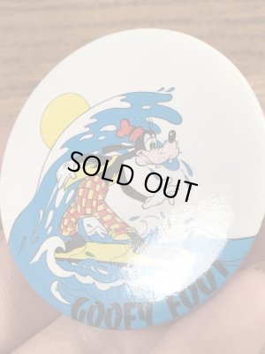 80’sのディズニーのグーフィーのヴィンテージの缶バッジ