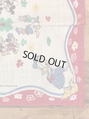 50’sのミッキーマウスとディズニーキャラクターのヴィンテージの子供用ハンカチ