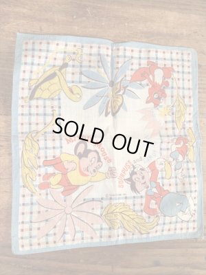 50年代頃のマイティマウスのビンテージのキッズハンカチ