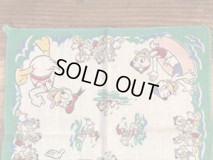 50年代頃のディズニーのドナルドダックのビンテージのキッズハンカチ