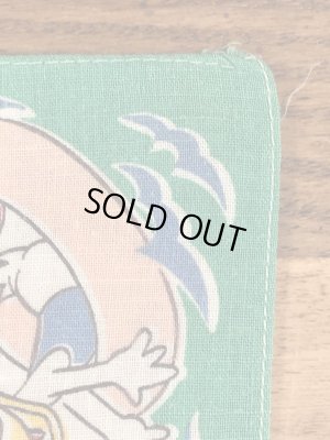 50’sのディズニーのドナルドダックのヴィンテージの子供用ハンカチ