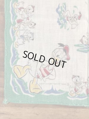 50年代頃のディズニーのドナルドダックのビンテージのキッズハンカチ