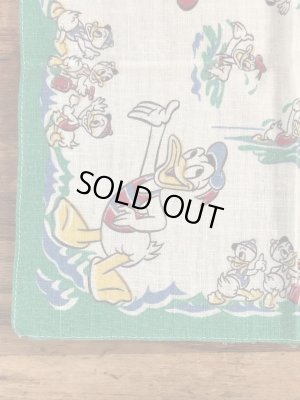 50年代頃のディズニーのドナルドダックのビンテージのキッズハンカチ